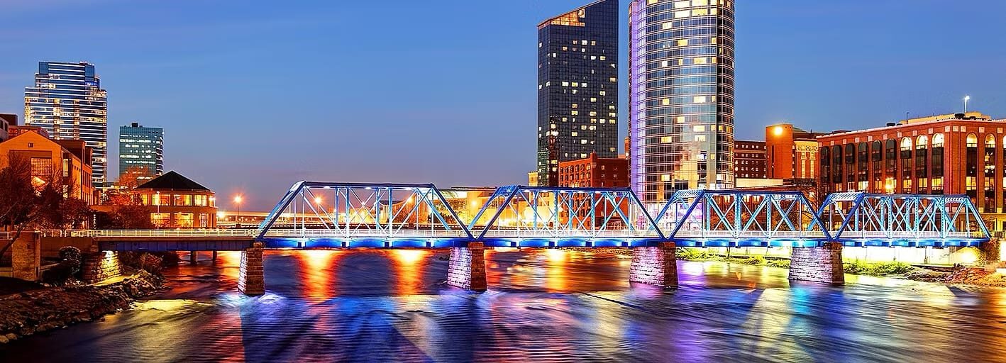 Grand rapids at night